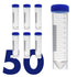 Self Standing 50mL Centrifuge Tubes - 50 Pack Plastic Test Tubes with Screw Caps