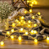 xfbbchh 40 20FT LED Globe String Lights Battery Operated Star Mini Star Fairy Lights for Patio Garden, Little