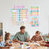 Set Pastel Crayon Calendar Bulletin Board Pastel Crayon Classroom Cutouts Decoration with Seasons Festival Weather Days