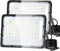 100W Flood Lights Outdoor, 15000lm Bright LED Work Light with Plug, 5000K