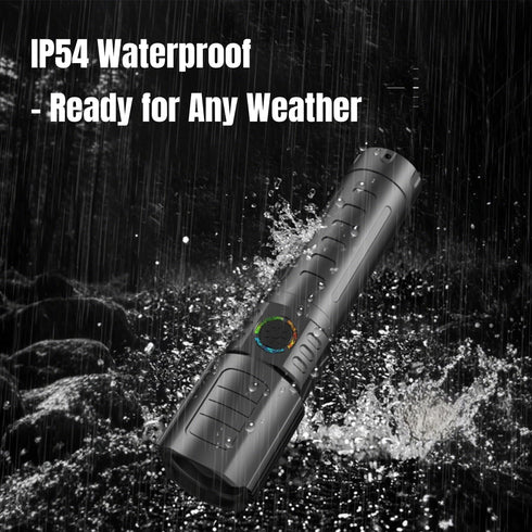 3 (2 Pack) Tactical Flashlights Torch High Lumens Rechargeable, Modes Led Waterproof Zoomable Linternas Handheld Small
