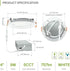 1 Pack 4 Inch 9W 757LM, 5CCT 2700K-5000K CRI90+, Dimmable T24, ASD Baffle Trim Recessed Light, LED Wafer Lights