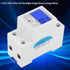 Electric Energy Meter, 5-32A 110-230V AC Multi Function Watt Hour Meter with LCD Display, DIN Rail Mount