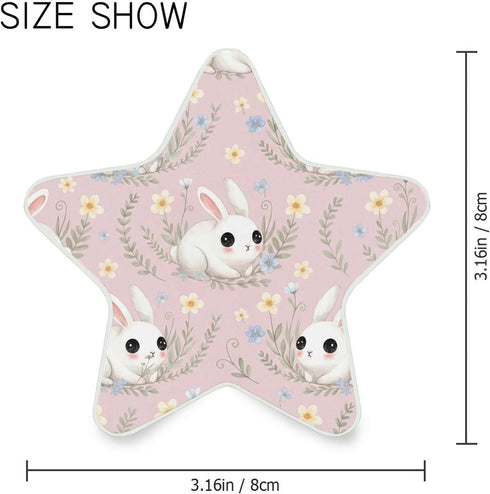 Burbuja 0.2W Rabbits LED Night Light Plug into Wall Star-Shaped Nightlight Dusk to Dawn Auto Sensor for Bedroom
