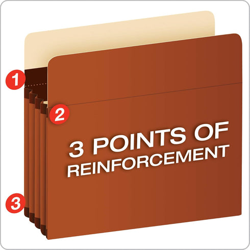 Pendaflex Expanding Accordion File Pockets, Extra Durable Letter Size, 10/Box, Reinforced with Dupont Tyvek Material