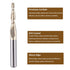 SpeTool Tapered Ball Nose End Mill 1/4" Shank, 1/16" Cutting Radius, ZrN Coated for 3D Carving Engraving Router Bit