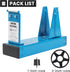 U.S. Solid Desktop Multi-Roll Tape Dispenser, 1.5 Inch Wide, 1 or 3 Inch Core, Iron, Blue