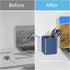 Square Metal Pen Holder, Desktop Pencil Cup for Stationery Organization, Office Desktop Accessories (Blue)