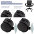 4 Pack 2 Inch Plastic Casters, Nylon Furniture Wheel Replacement with Brakes