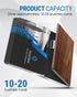 MaxGear Walnut Wood Business Card Holder, Professional Slim Card Case for Men & Women, Black