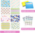 Fancy Land 40 Single Panel Blank Cards with Envelopes, Bright Pattern Watercolor Colorful Greeting Note Cards