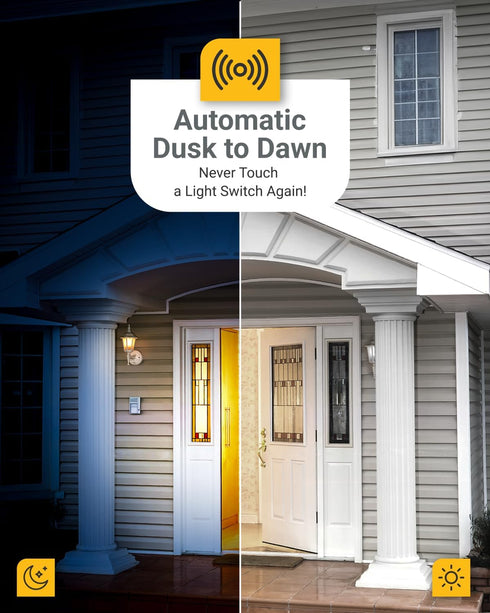 6 Pack Bulb B11, Bulbs 500 5W (40W 4000K E12 Sunco Dusk to Dawn LED Outdoor Light Edison Filament Candelabra for Porch