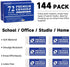 Shuttle Art 144 Pack Premium Erasers Bulk, White Classroom Set for Kids, Teachers, School and Office Supplies