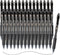 M&G Gel Pens, 0.5mm Black Medium Point, 30 PCS Retractable Gel Ink Rollerball Pens with Comfort Grip