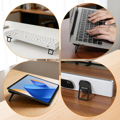 Aphumedc 2PCS 2 Settings Plastic Portable Keyboard Riser, Mini Foldable Laptop Keyboard Stand with Angle