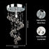 D8"x H15.8" Modern Crystal Chandelier Elegant Spiral Flush Mount Chandelier Modern Raindrop Crystal Ball Chandeliers