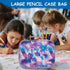 VASCHY Large Pencil Case Bag, Art Supply Marker Organizer with Detachable Layers, Multiple Zipper Pockets, Purple
