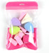 (100, 6.30 inch 9.45 inch) Clear Window Half Pink Plastic Resealable Bags with Butterfly Hang Hole for Jewelry