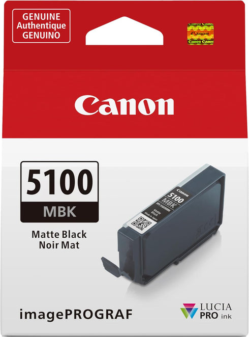 Canon PFI-5100 Genuine Matte Black Ink Tank, Compatible with ImagePROGRAF PRO-310 Printers