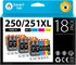 Smart Ink Compatible Ink Cartridge Replacement for Canon PGI 250 PGI-250 XL CLI 251 CLI-251 (18 Pack Combo) for Pixma