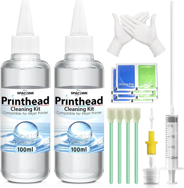 Printhead Cleaning Kit 200mL for Epson, HP, Canon, Brother Inkjet Printers