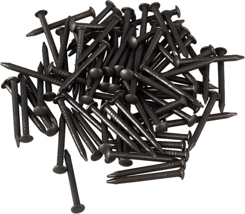 RDEXP Black Round Head Wood Screw Nail, Decorative Miniature Nail, 1.8cm/0.71", Pack of 50