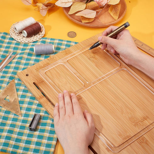 3 BENECREAT Pocket Valet Tray Router Templates, Rectangle Clear Acrylic Template, Woodworking Router Template