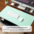 60x35cm) Desk Pad Soft PU Leather Large Mouse Pad Laptop Computer Desk Mat Table Blotter Flat Smooth Waterproof
