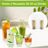 200 Packaging 11 11.8 Inch PCS Handle Drinking Poly Bags, Double Cup Carriers Bag Clear Portable Plastic Bags