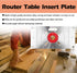 YIWENG Trimming 4 Router Table Insert Plate,Router Table Insert Plate Aluminum Machine Engraving Flip Board with Rings
