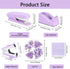 suniya Pen,Bookmark,Ect.22pcs Office Supplies,Purple Desk Accessories,Desk Organizer,Stapler,Tape Dispenser,Folding