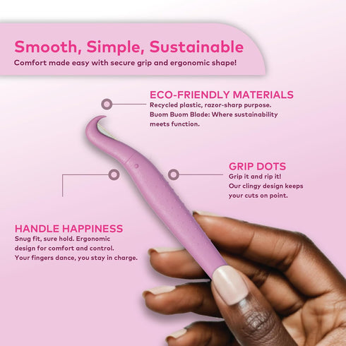 BUOM BUOM BLADE | A new curved blade to hook and cut hair, textiles and more | razor | multipurpose cutting tool |