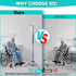 Crilealym Poles,46to 85In 4 (46-86in) IV IV Stand Floor with IV Bag Holder Stand Portable Telescopic Stabilizing Tripod
