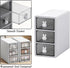 Stackable Desktop Storage Box with 3 Drawers, Transparent Cosmetic Storage Box for Office Desk