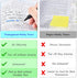BAYTORY 1300 Sheets Pastel Transparent Sticky Notes, Clear Waterproof 3 x 3 inch Memo Pad, Self-Adhesive Index Tabs