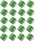 Tegg 20 PCS 5mm 2 Pin Screw Terminal Block Connector PCB Mount for Arduino, 300V 10A