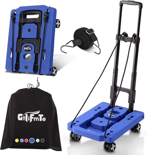 Folding Hand Truck Lightweight Hand Truck Dolly Foldable,Luggage cart with 4 Rotate