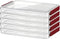 Clear A4 Paper Storage Box with Lids - Stackable Plastic File Storage Bins for Invoice Document Stationery, Desk
