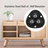 Self Adhesive Mini Caster Wheels, 360°Rotation Swivel Stainless Steel Rollers for Furniture (4 Pack, Black)