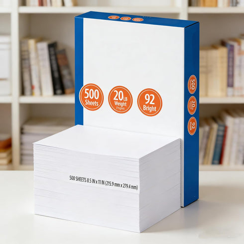 Generic 8.5" 11" 92 20 lb 1 (500 x Copy Paper, Bright White, - Ream Sheets) for Office & Home Use