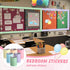 Zhanmai 6 Rolls Classroom Borders for Bulletin Board, 98.5 ft Scalloped Trim for Fall Harvest Thanksgiving