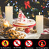 Set 2 (2.2x5 Inch) Dimmable volnyus Flameless Candles of Flickering LED Wax Candles Battery Operated with Remote