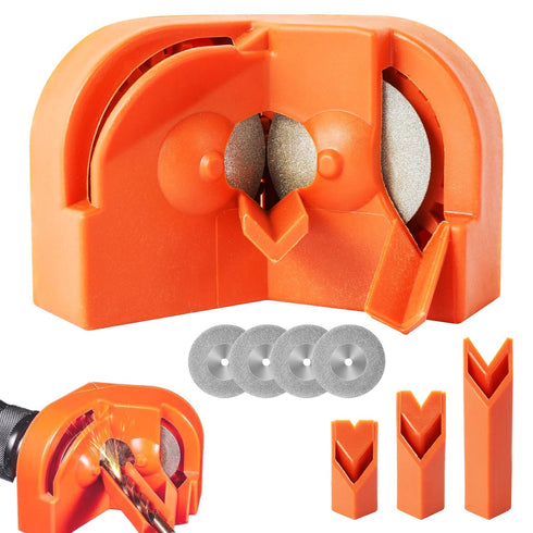 Multipurpose Drill Bit Sharpener for All Bits, Grinding Tool with 4 Wheels for Carbide, Masonry, High-Speed Steel