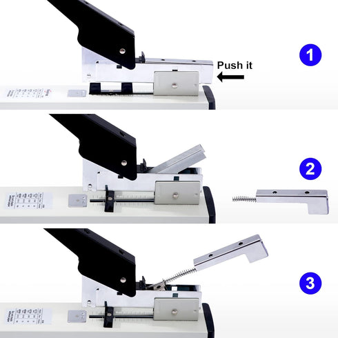 Heavy Duty Stapler for Office with 100 Sheet Capacity, 1PACK Manual Big Metal Stapler, max use 23/13 Staples
