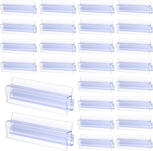 ReliThick 50 Pcs Slatwall Sign Holder PVC Wall Mount Sign Holders Flush Signage