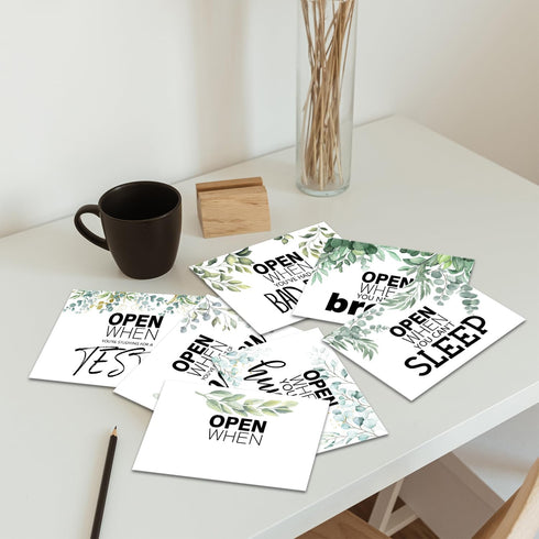 Open When Envelopes Set of 13 - Going Away Present, University Gifts, Leaving Home, Greenery Design