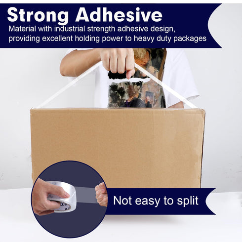 Packing Tape - 18 Rolls Clear Heavy Duty Packaging Tape with Dispensers for Packing, Shipping, Moving