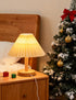 Buroraix 2-Piece Small Table Lamp with Modern Style Wooden Base, Suitable for Bedside Tables in Bedrooms, Living Rooms