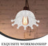 E27 Bulb 43mm Zerodeko Crown Shape Plastic Lampshade Cover round Ceiling Light Shade Diameter for Bedroom Bedside Wall