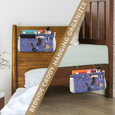 Amooorous Bedside Caddy Organizer Table Cabinet Storage Organizer for College Dorm Rooms Essentials, Hospital Bed